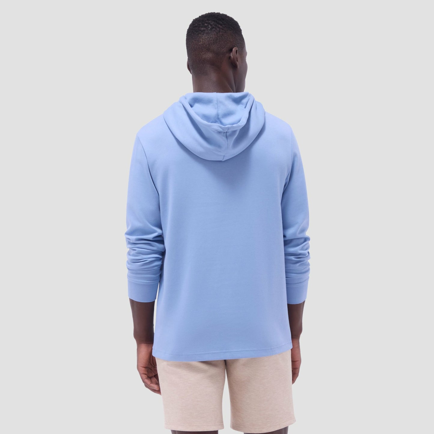 Bugatchi Solid Pullover Hoodie Air Blue