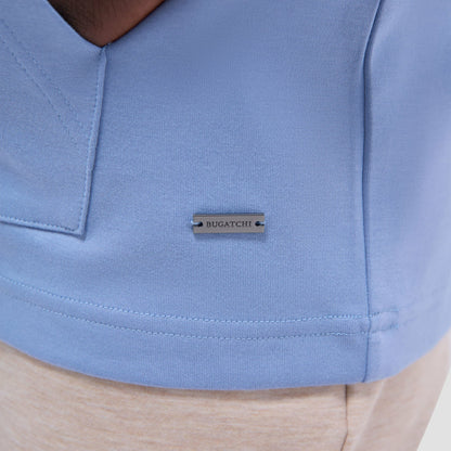 Bugatchi Solid Pullover Hoodie Air Blue