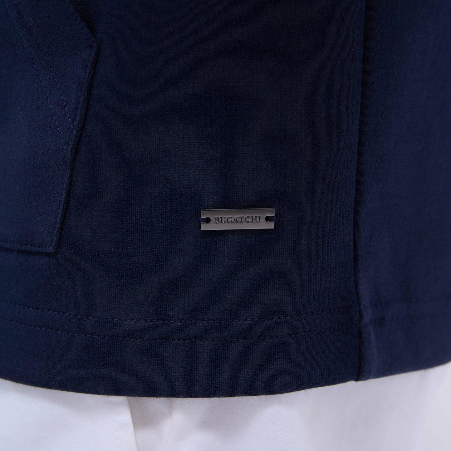 Bugatchi Solid Pullover Hoodie Navy