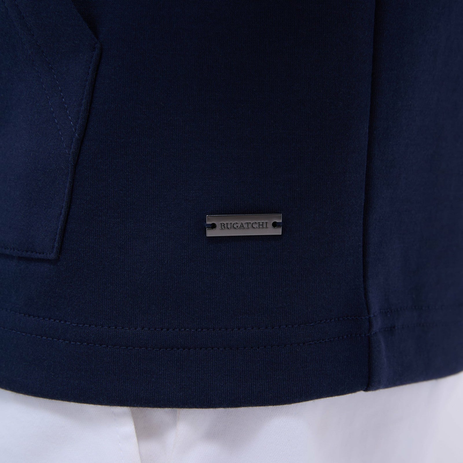 Bugatchi Solid Pullover Hoodie Navy