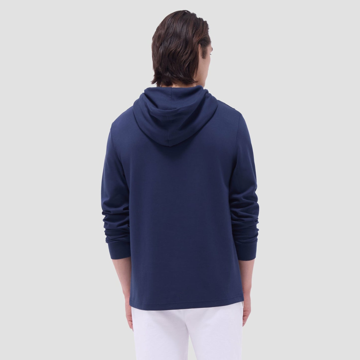 Bugatchi Solid Pullover Hoodie Navy