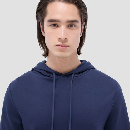 Bugatchi Solid Pullover Hoodie Navy