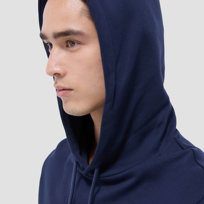 Bugatchi Solid Pullover Hoodie Navy