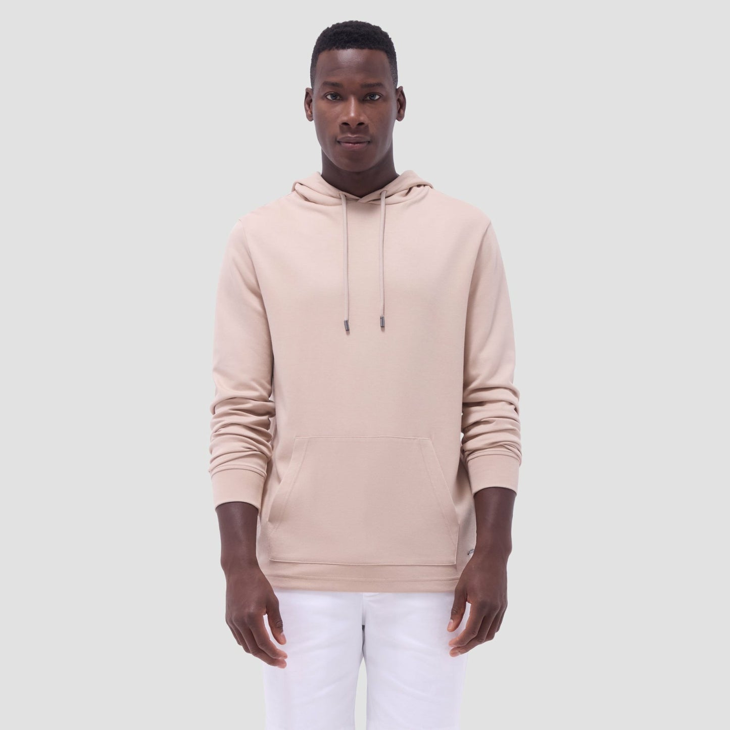 Bugatchi Solid Pullover Hoodie Sand