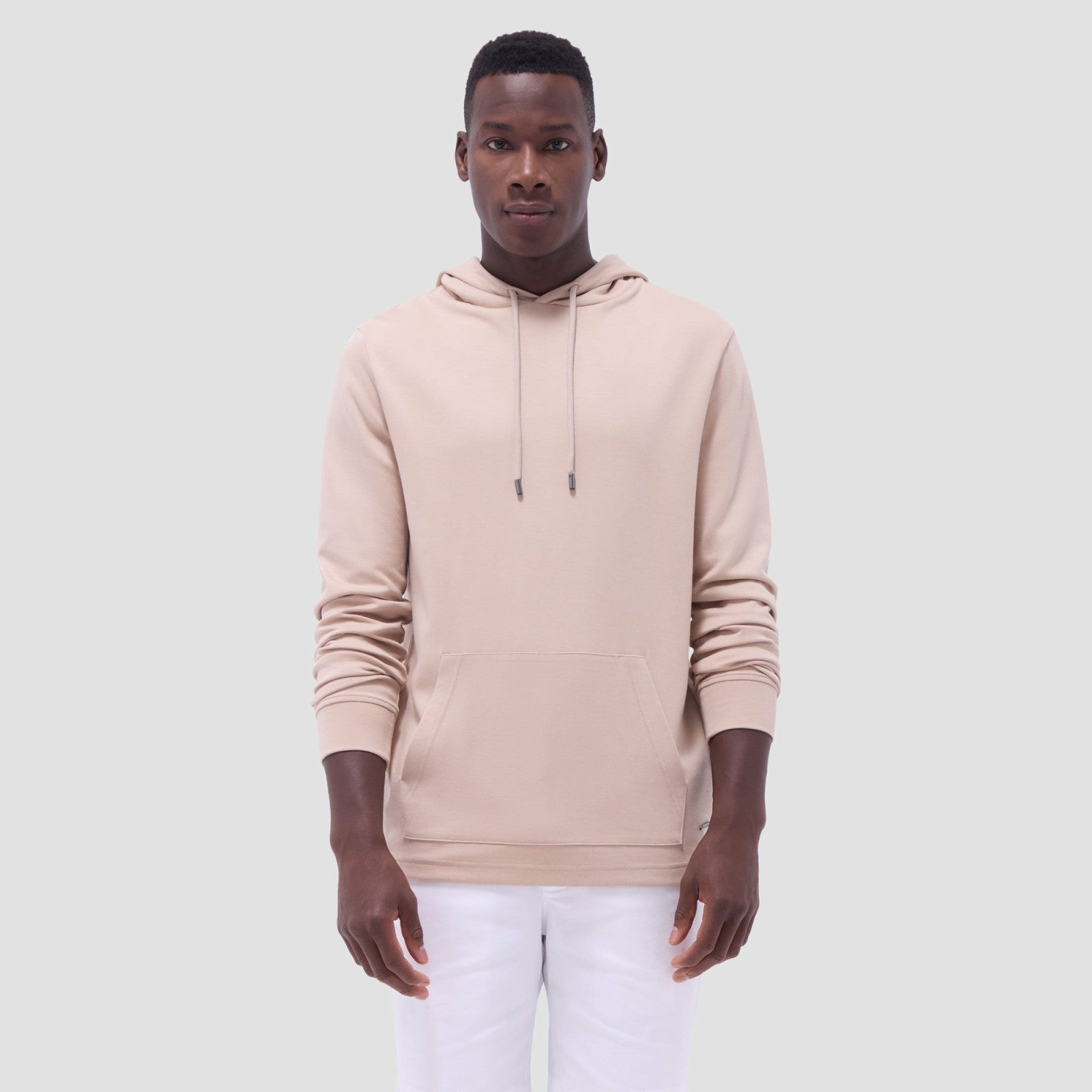Bugatchi Solid Pullover Hoodie Sand