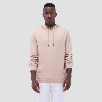 Bugatchi Solid Pullover Hoodie Sand