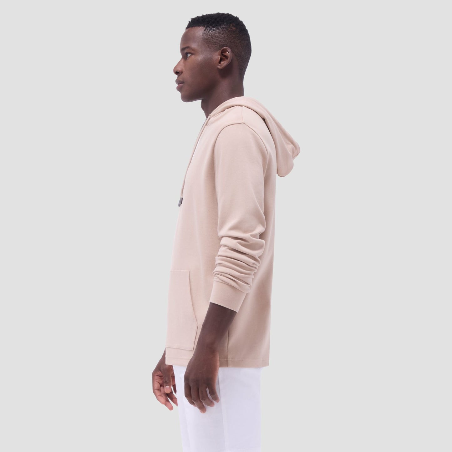 Bugatchi Solid Pullover Hoodie Sand