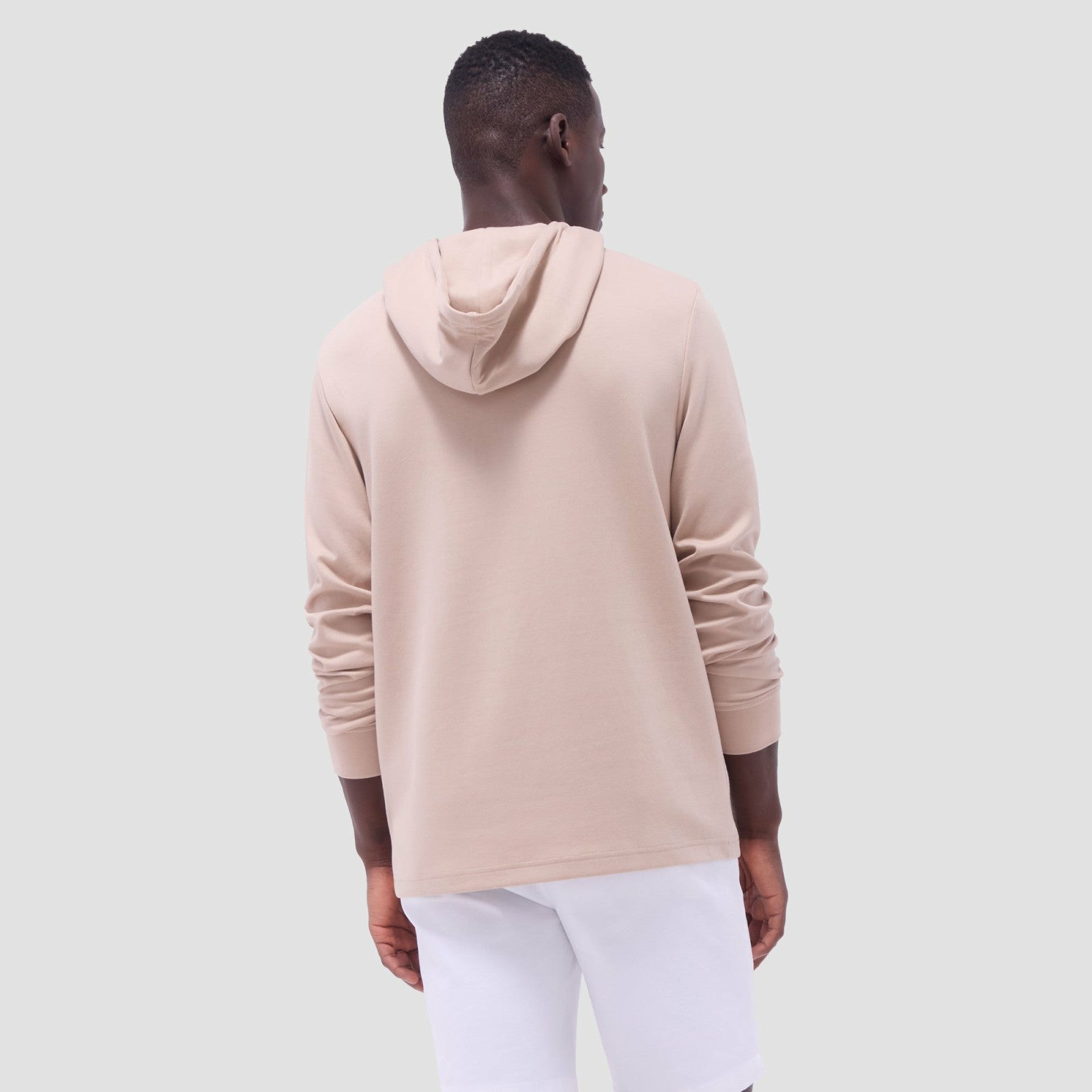 Bugatchi Solid Pullover Hoodie Sand