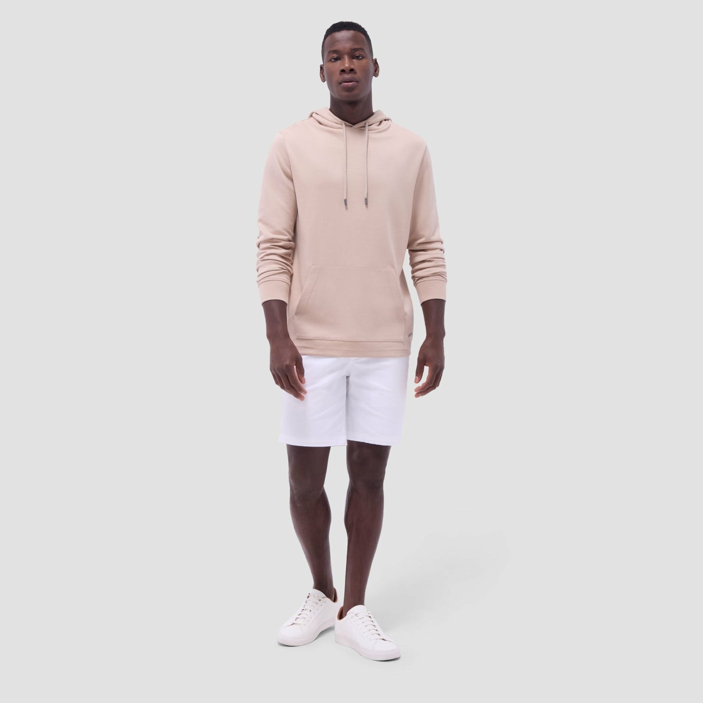 Bugatchi Solid Pullover Hoodie Sand