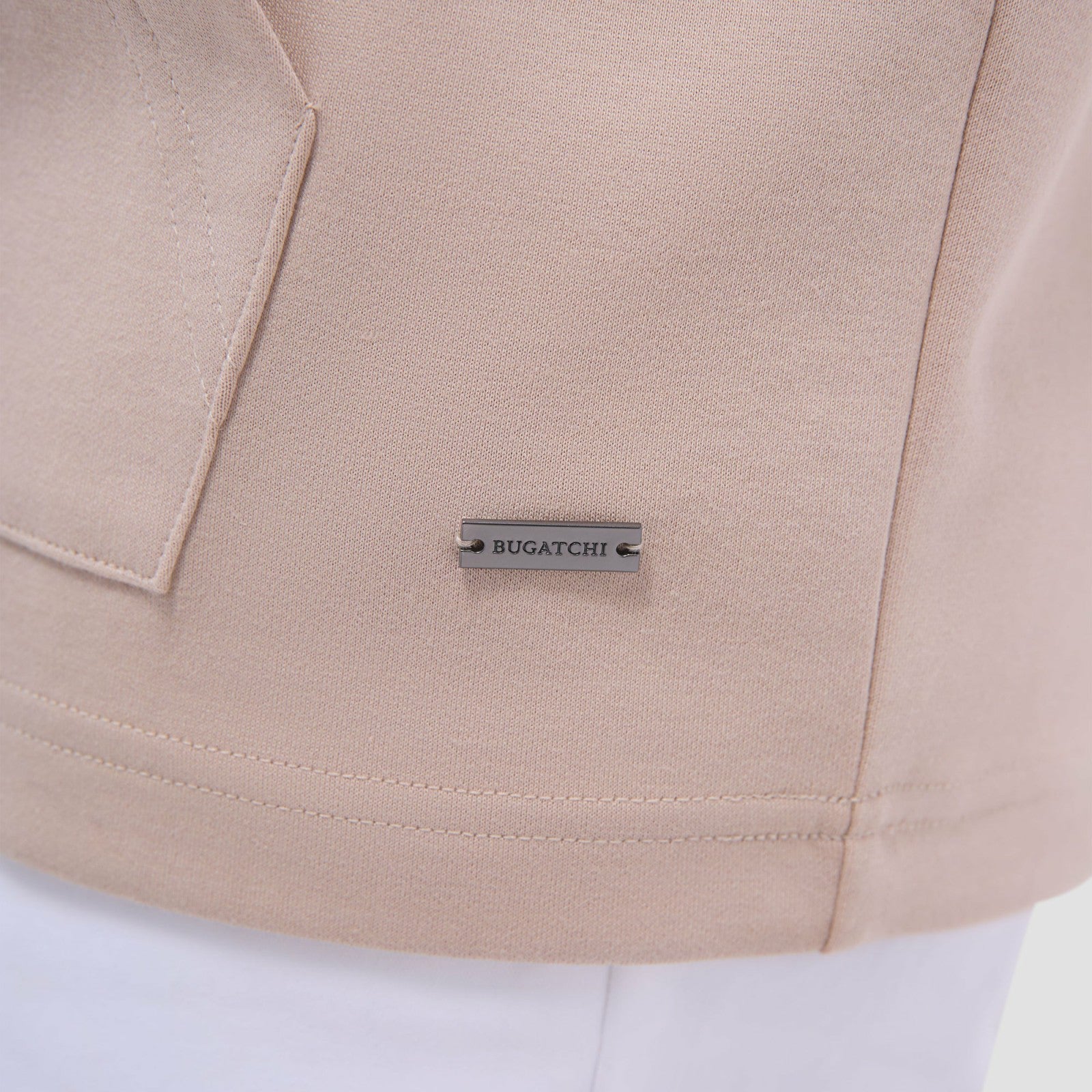 Bugatchi Solid Pullover Hoodie Sand