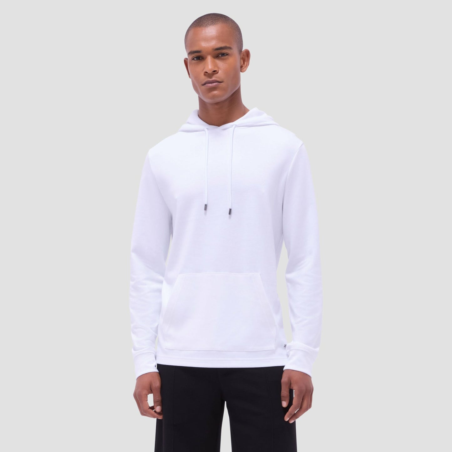 Bugatchi Solid Pullover Hoodie White