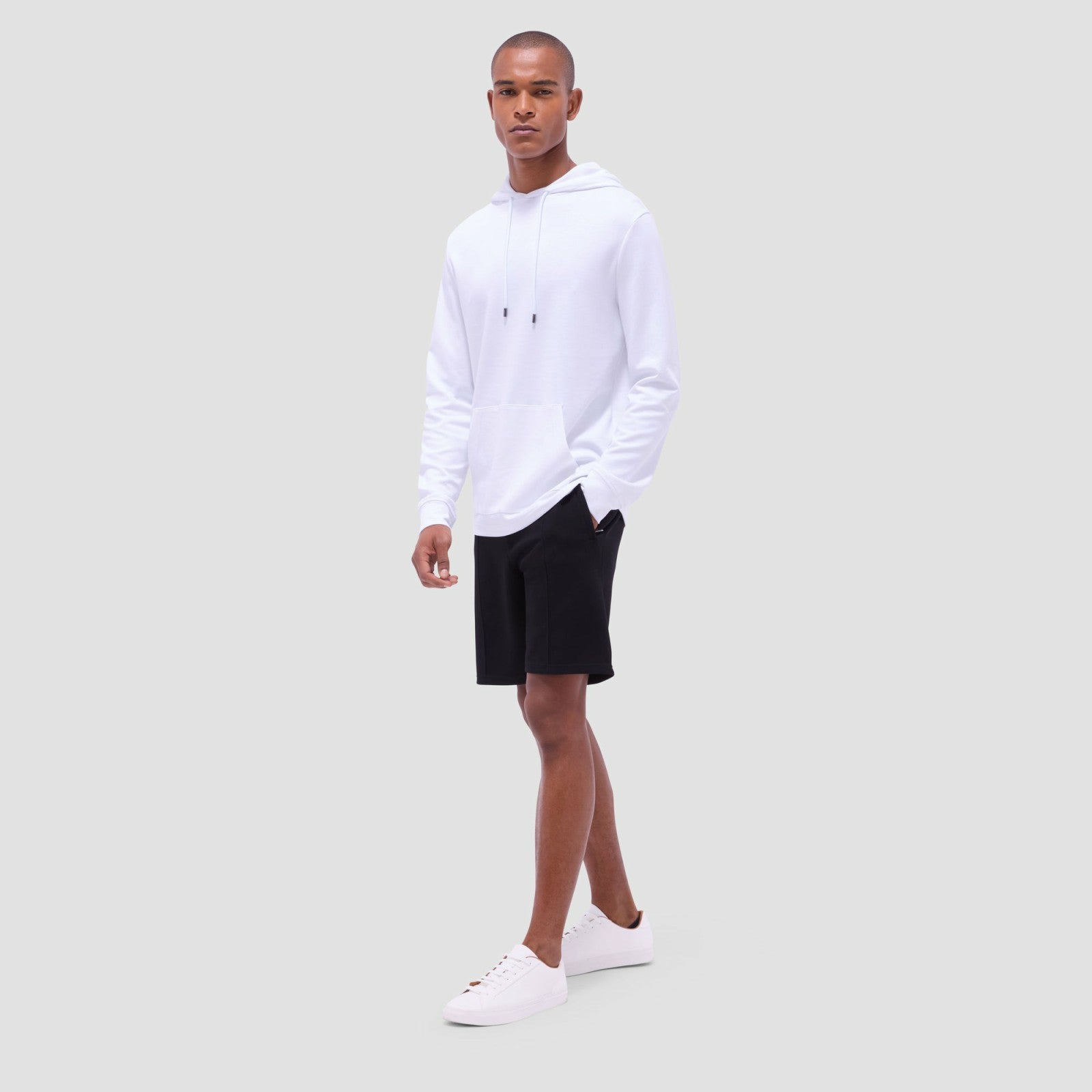Bugatchi Solid Pullover Hoodie White