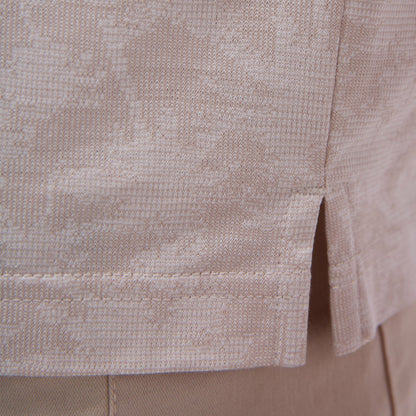 Bugatchi Palm Tree Jacquard Polo Shirt Sand