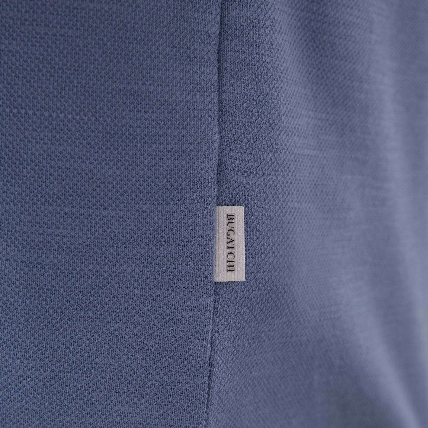 Bugatchi Performance Heather Quarter-Zip Polo Shirt Cobalt
