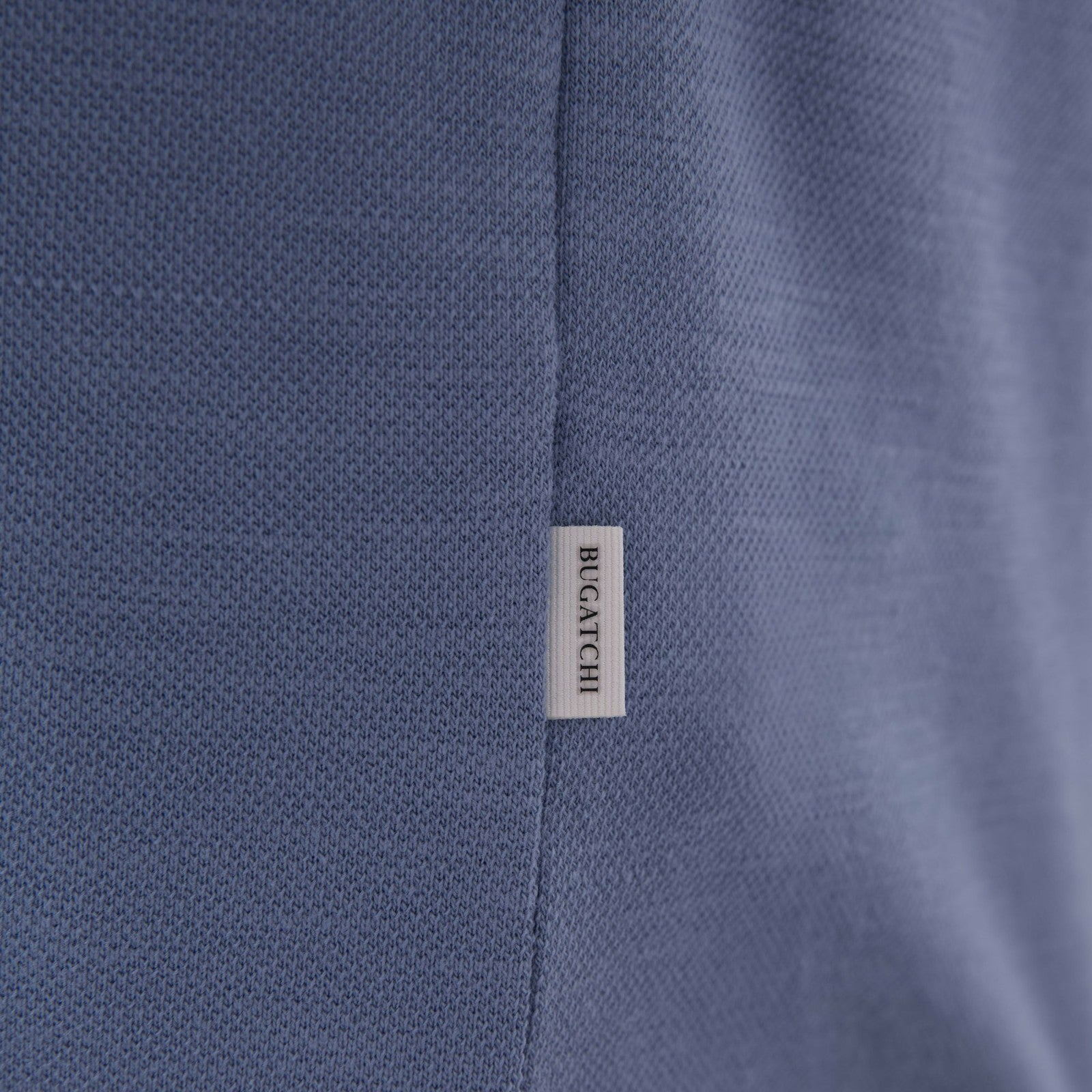 Bugatchi Performance Heather Quarter-Zip Polo Shirt Cobalt