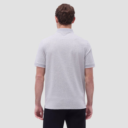 Bugatchi Two-Tone Bird's Eye Polo Shirt Cement