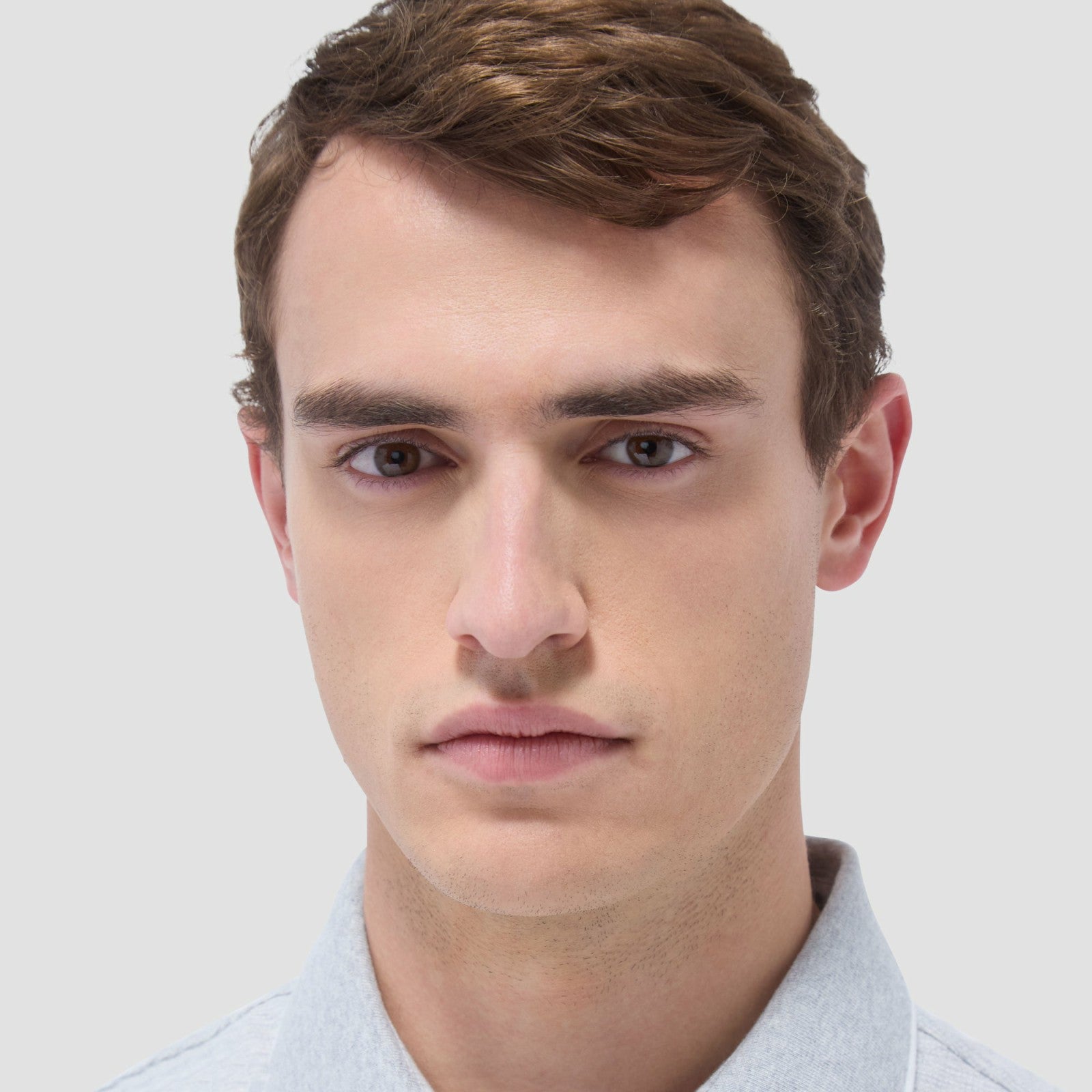 Bugatchi Two-Tone Bird's Eye Polo Shirt Cement