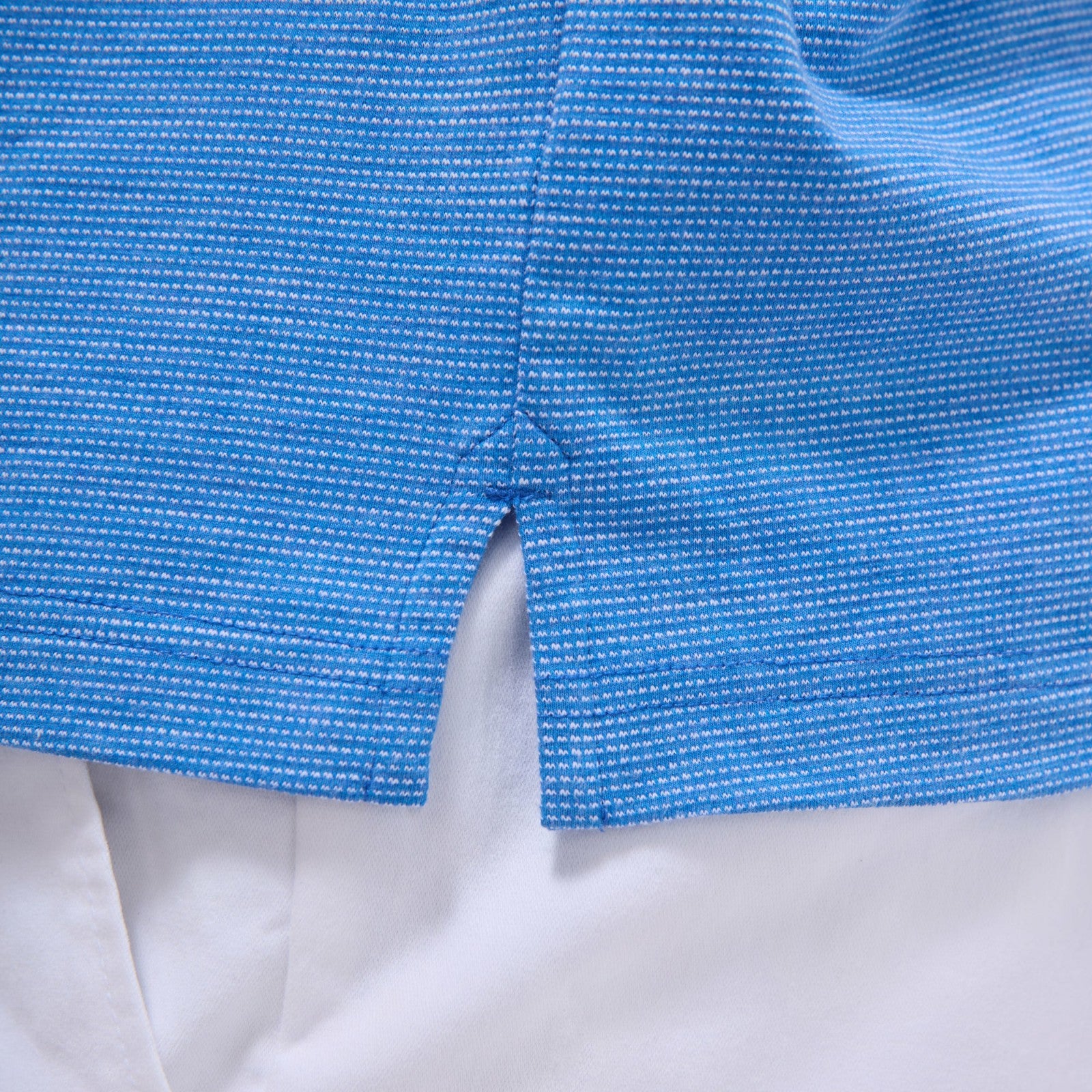 Bugatchi Two-Tone Bird's Eye Polo Shirt Classic Blue