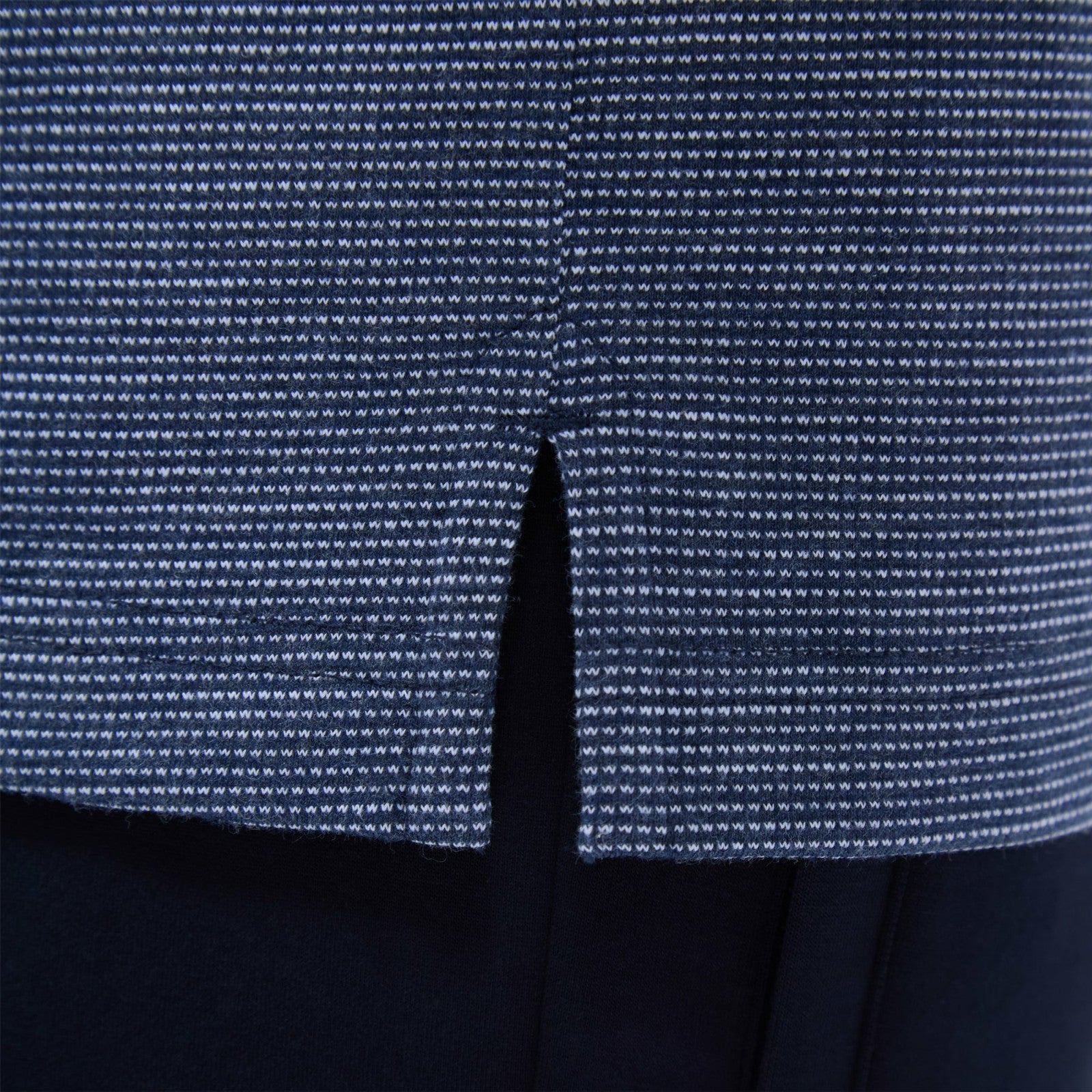 Bugatchi Two-Tone Bird's Eye Polo Shirt Navy