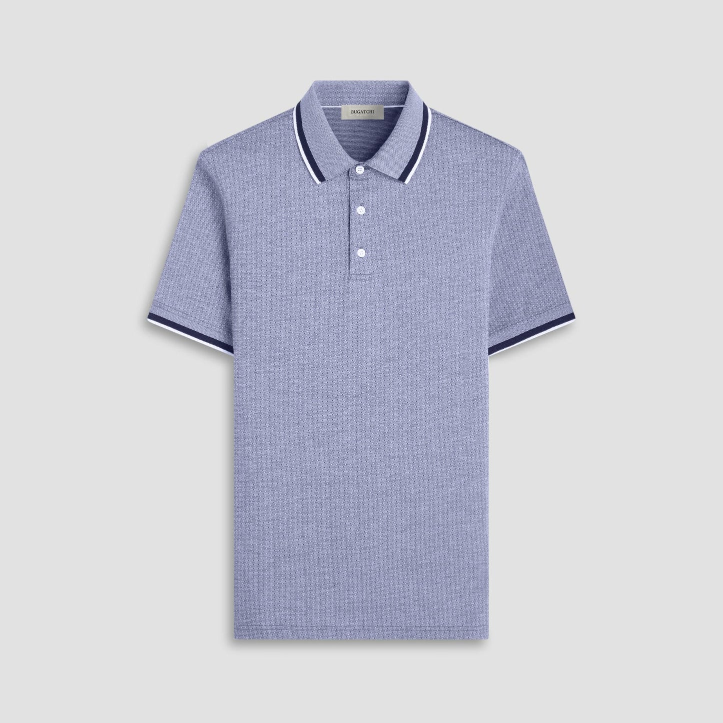 Bugatchi Speckled Bird's Eye Polo Shirt Navy