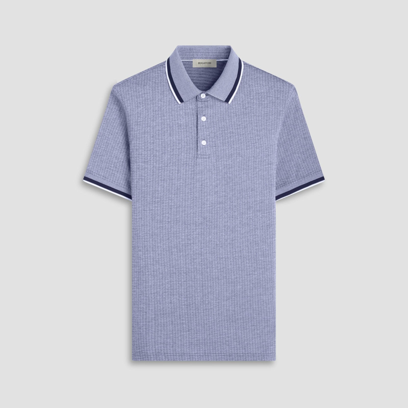 Bugatchi Speckled Bird's Eye Polo Shirt Navy