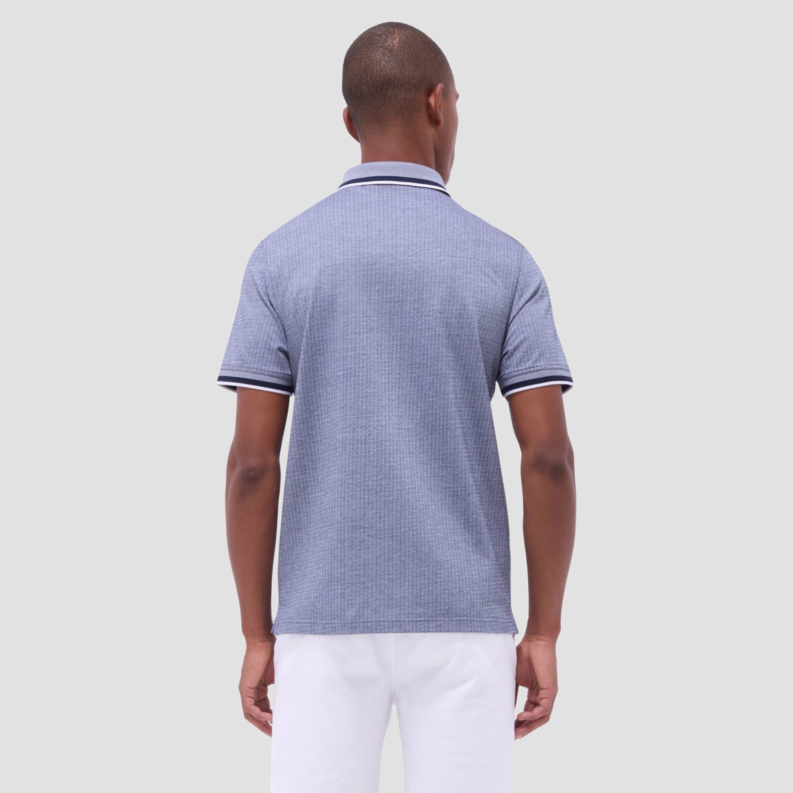Bugatchi Speckled Bird's Eye Polo Shirt Navy