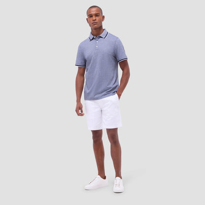Bugatchi Speckled Bird's Eye Polo Shirt Navy