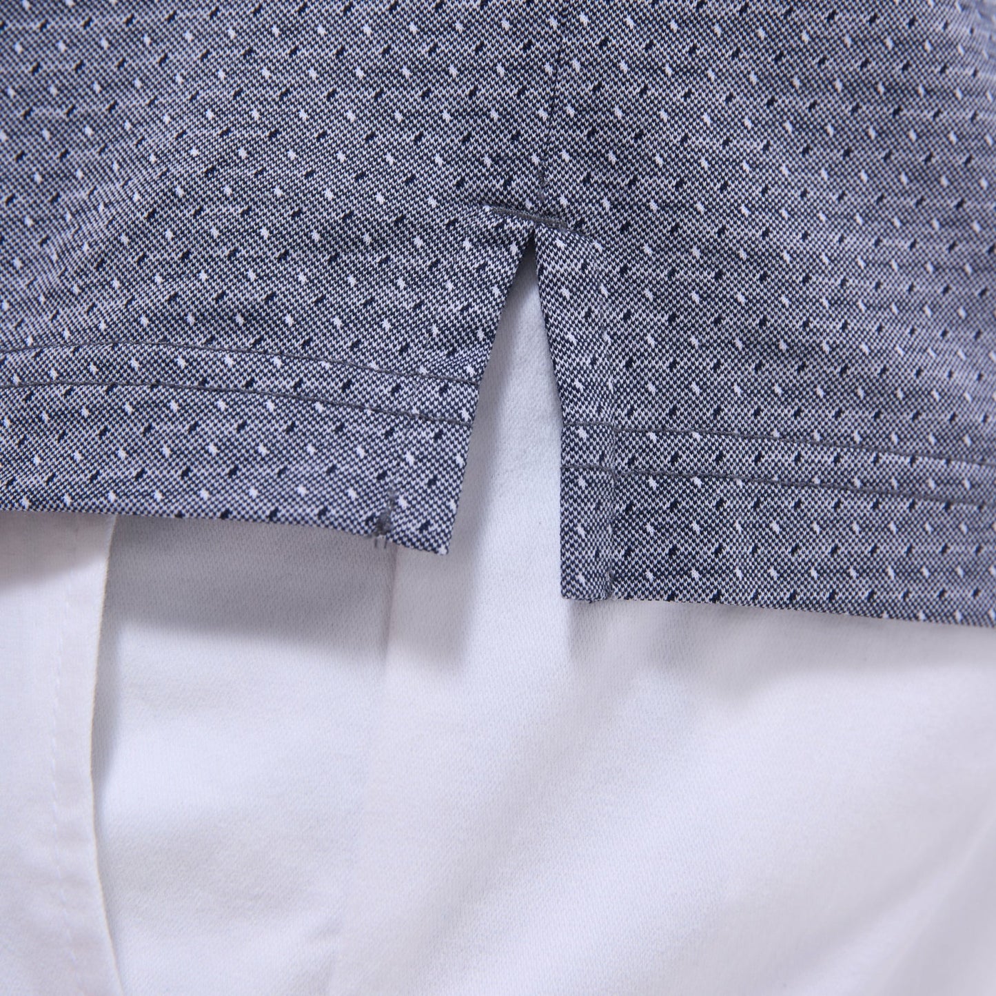 Bugatchi Speckled Bird's Eye Polo Shirt Navy