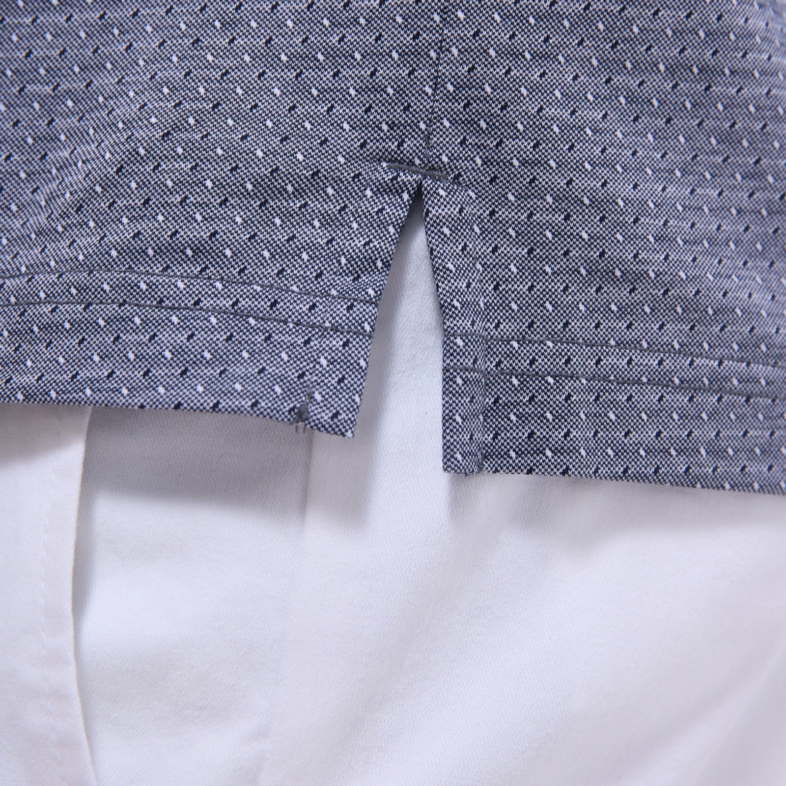Bugatchi Speckled Bird's Eye Polo Shirt Navy