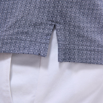 Bugatchi Speckled Bird's Eye Polo Shirt Navy