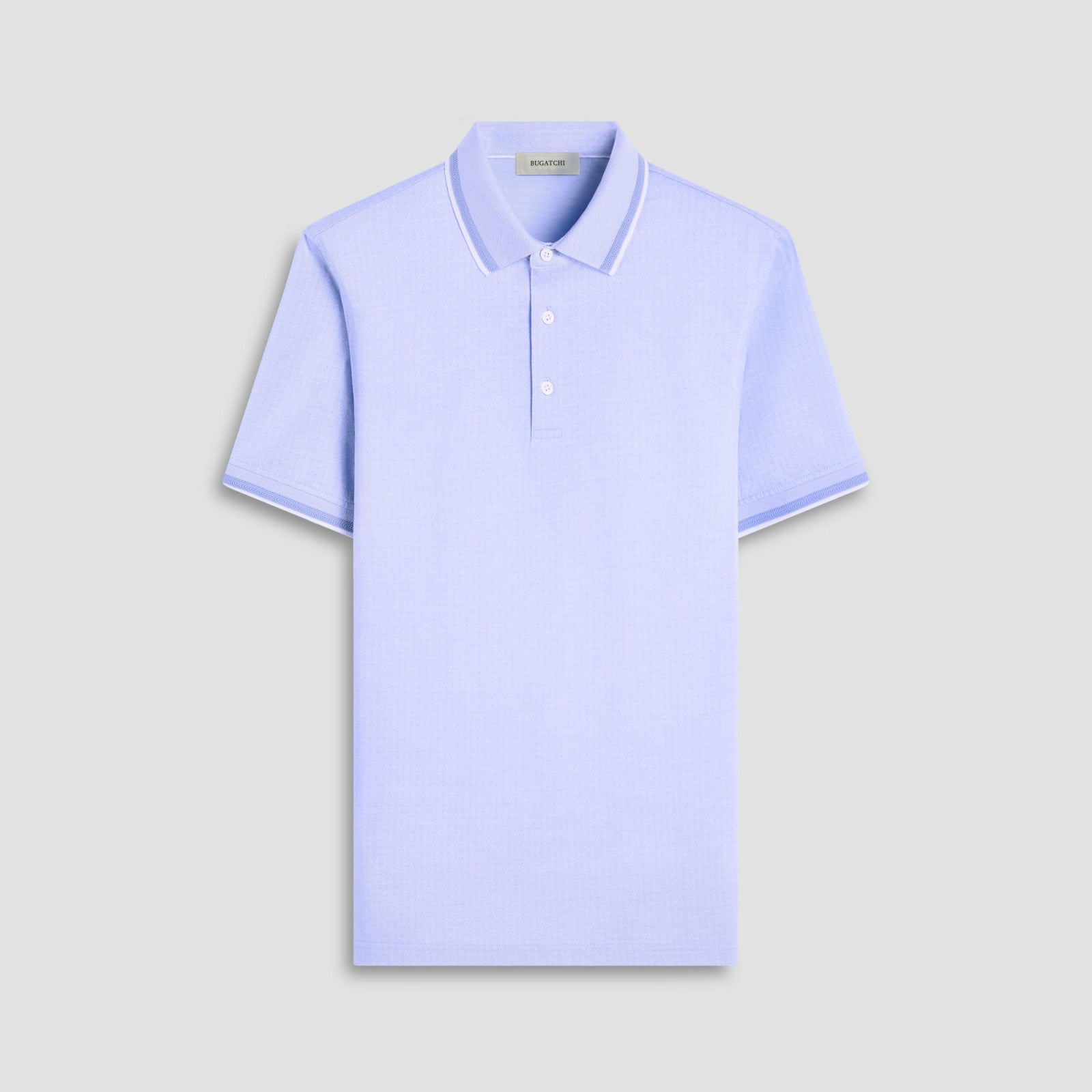Bugatchi Speckled Bird's Eye Polo Shirt Sky