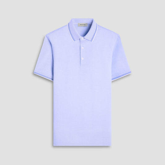 Bugatchi Speckled Bird's Eye Polo Shirt Sky