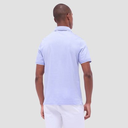 Bugatchi Speckled Bird's Eye Polo Shirt Sky