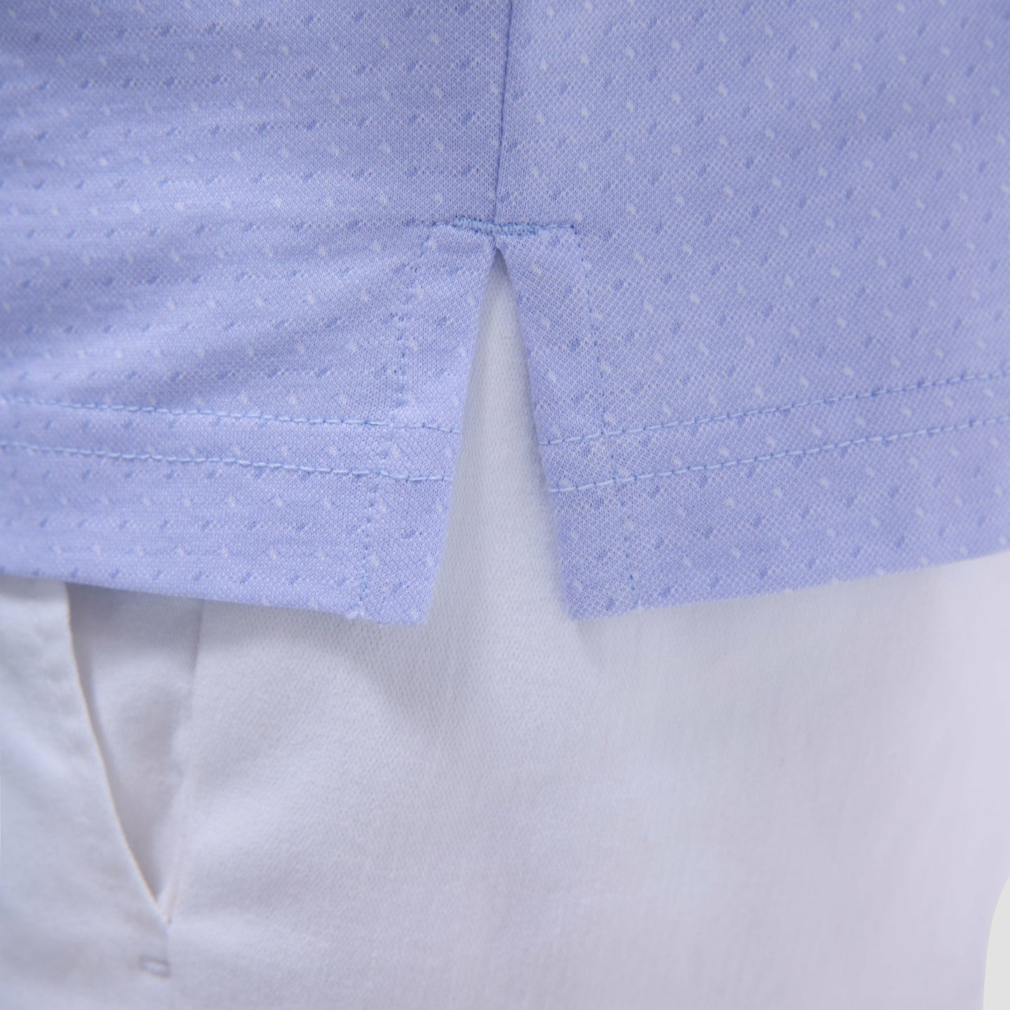 Bugatchi Speckled Bird's Eye Polo Shirt Sky