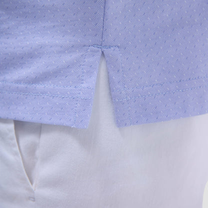 Bugatchi Speckled Bird's Eye Polo Shirt Sky