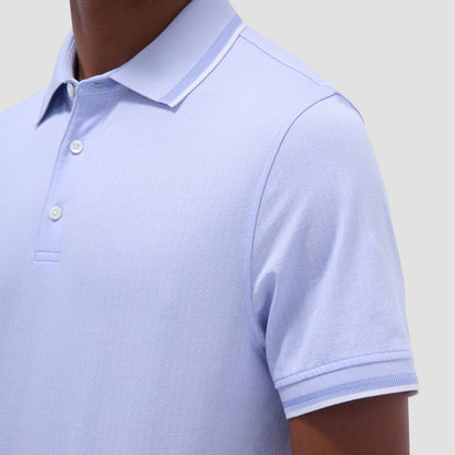 Bugatchi Speckled Bird's Eye Polo Shirt Sky