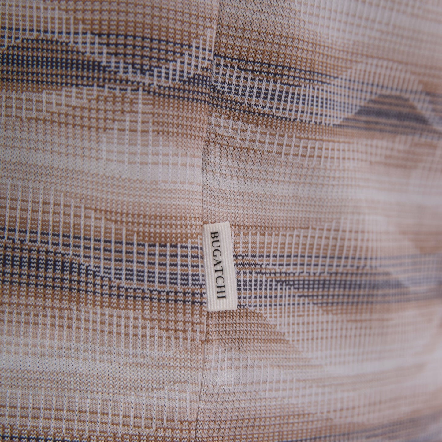Bugatchi Wave Bird's Eye Polo Shirt Sand
