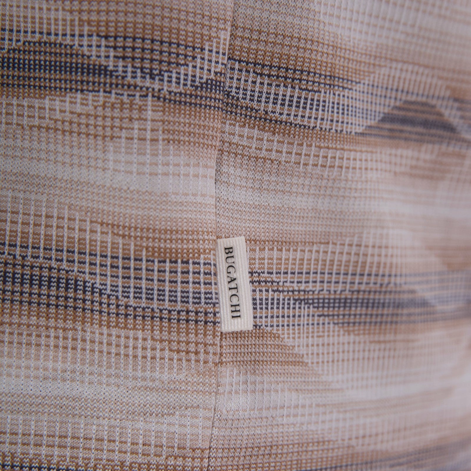 Bugatchi Wave Bird's Eye Polo Shirt Sand