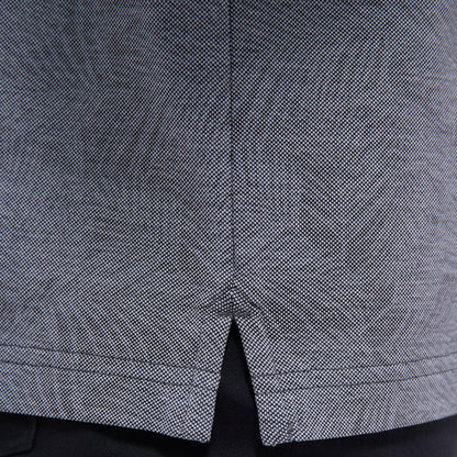 Bugatchi Leaf Print Bird's Eye Polo Shirt Black