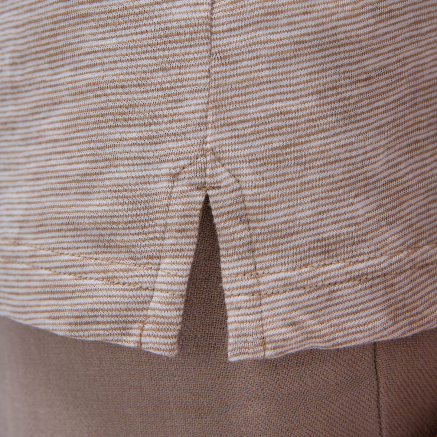 Bugatchi Textured Quarter-Zip Polo Shirt Camel