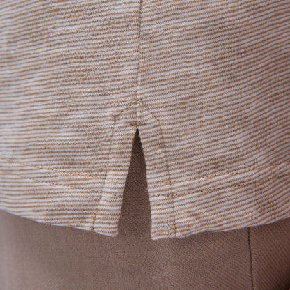 Bugatchi Textured Quarter-Zip Polo Shirt Camel