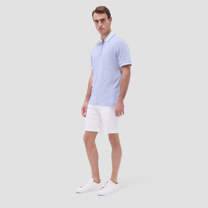 Bugatchi Textured Quarter-Zip Polo Shirt Cobalt