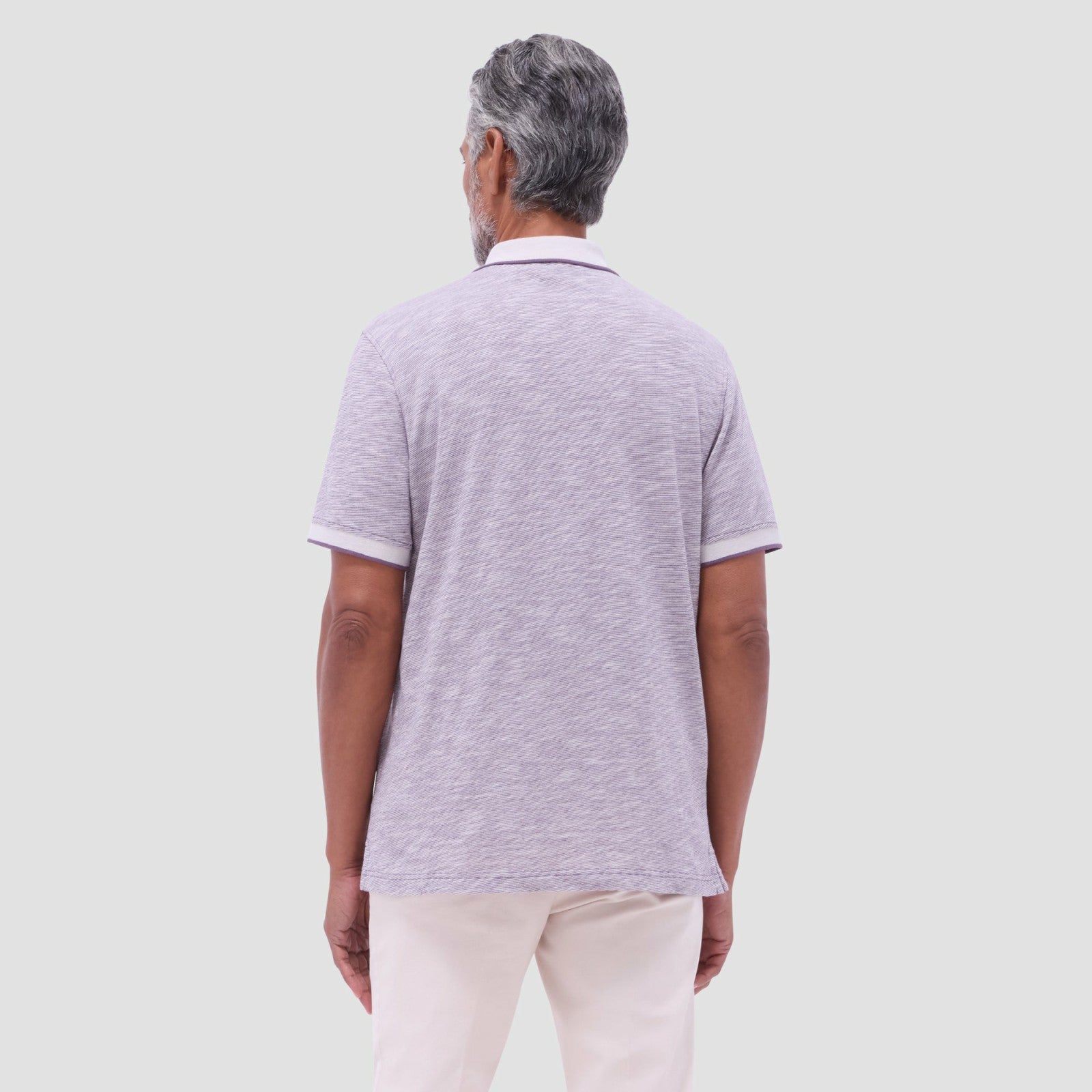 Bugatchi Textured Quarter-Zip Polo Shirt Plum