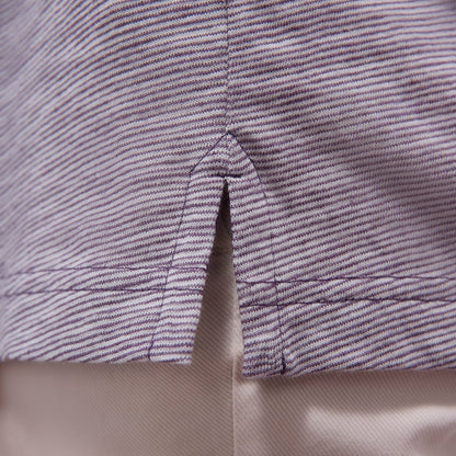 Bugatchi Textured Quarter-Zip Polo Shirt Plum