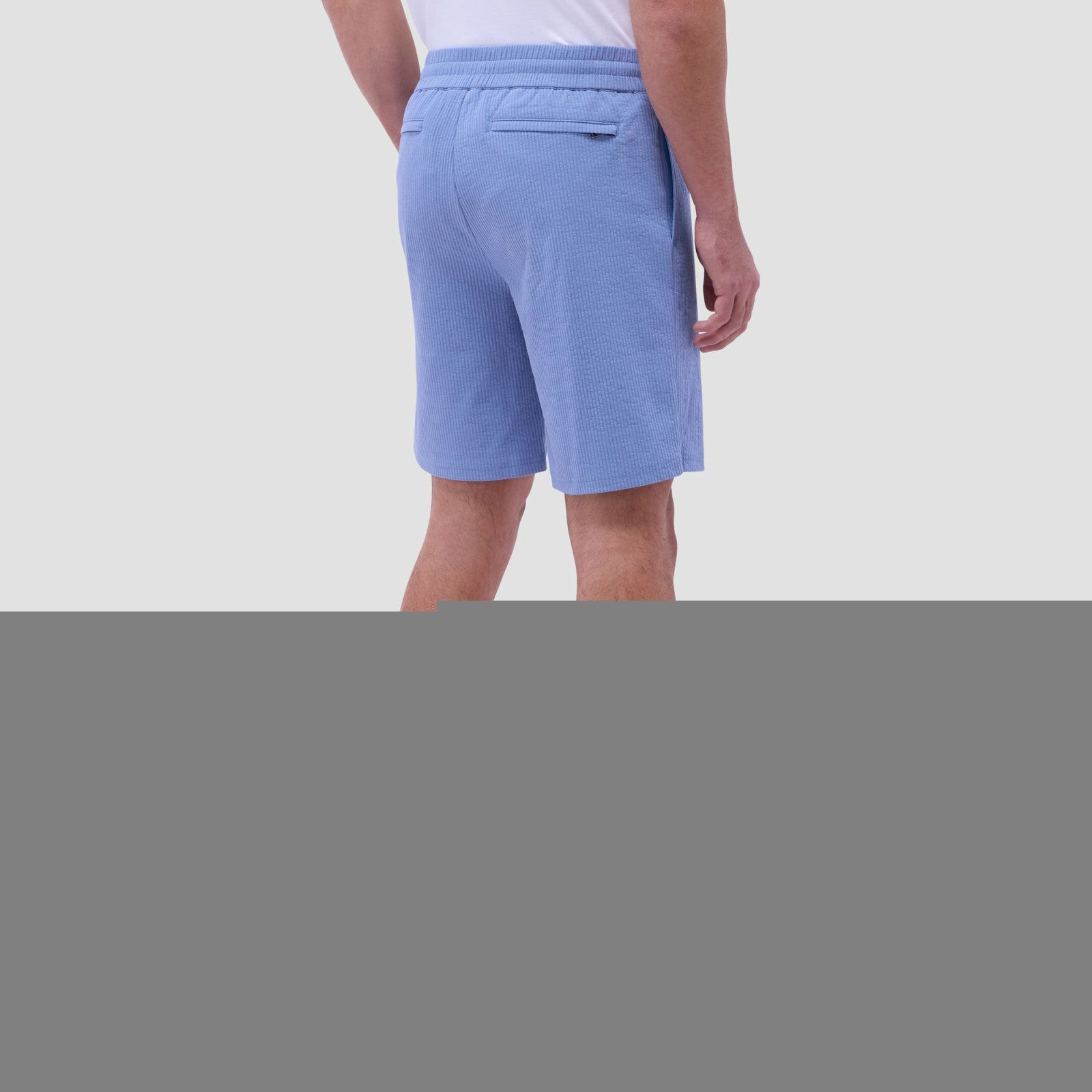 Bugatchi Seersucker Crinkled Shorts Air Blue