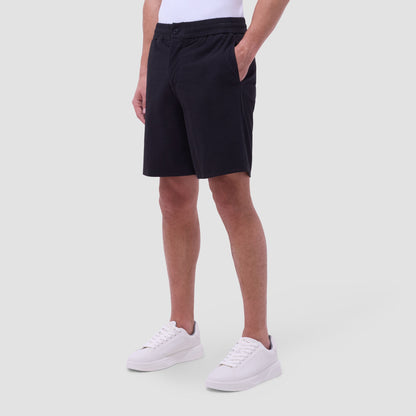 Bugatchi Seersucker Crinkled Shorts Black