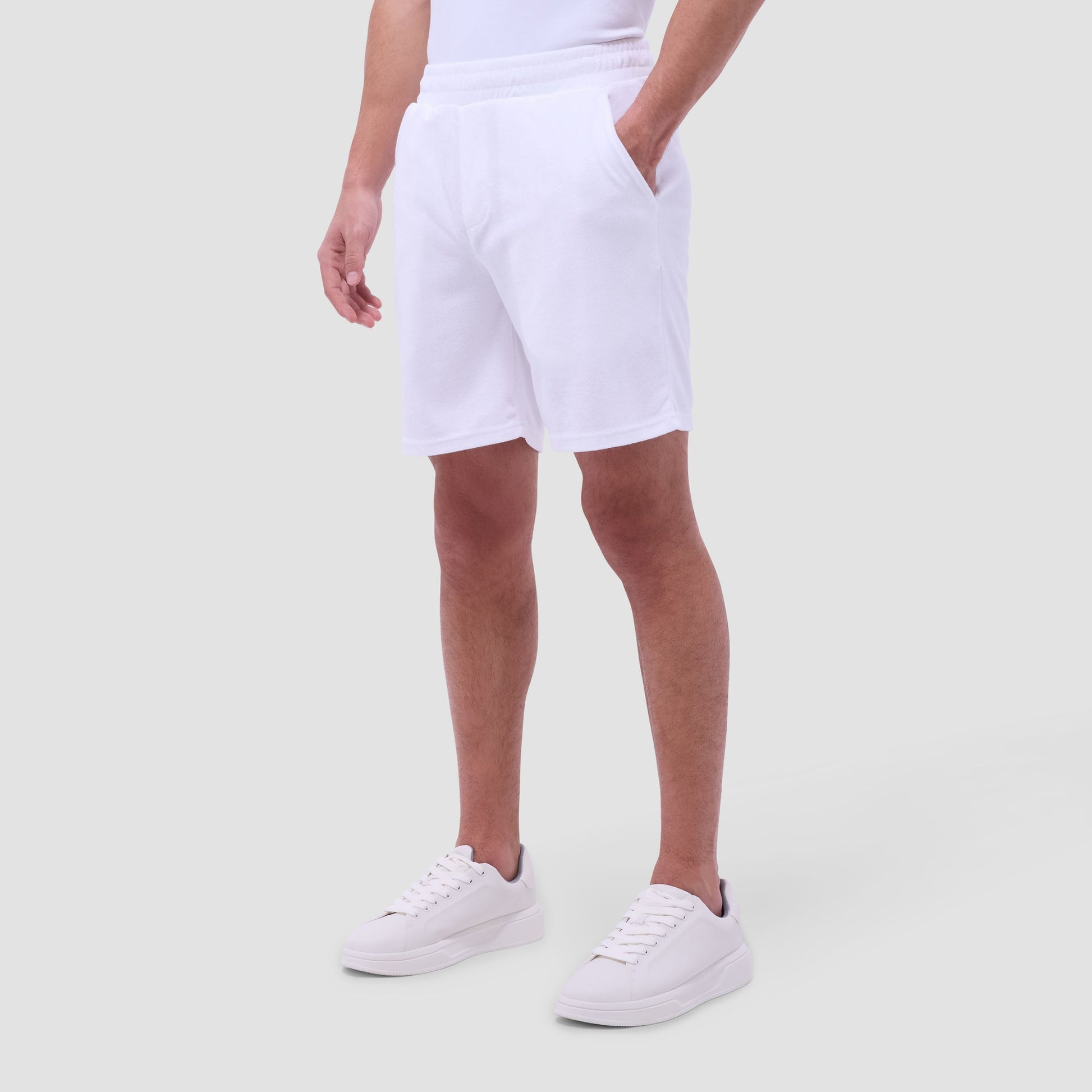 Bugatchi French Terry Shorts White