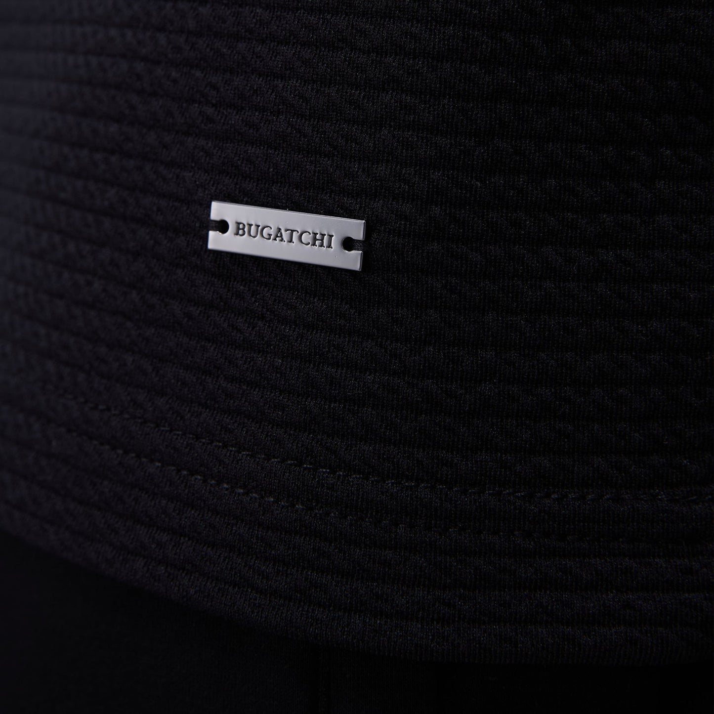 Bugatchi Textured Performance Quarter-Zip Pullover Black