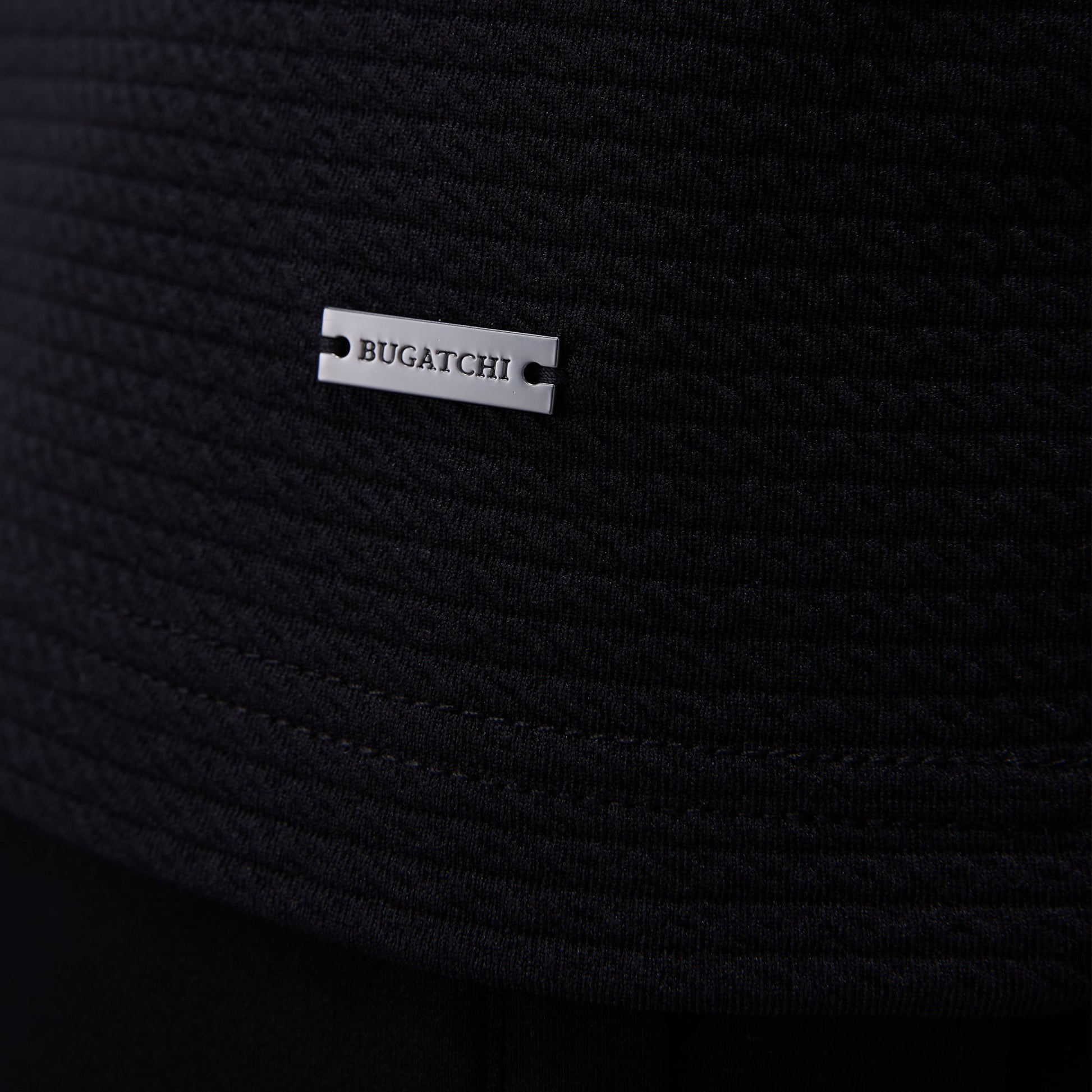 Bugatchi Textured Performance Quarter-Zip Pullover Black
