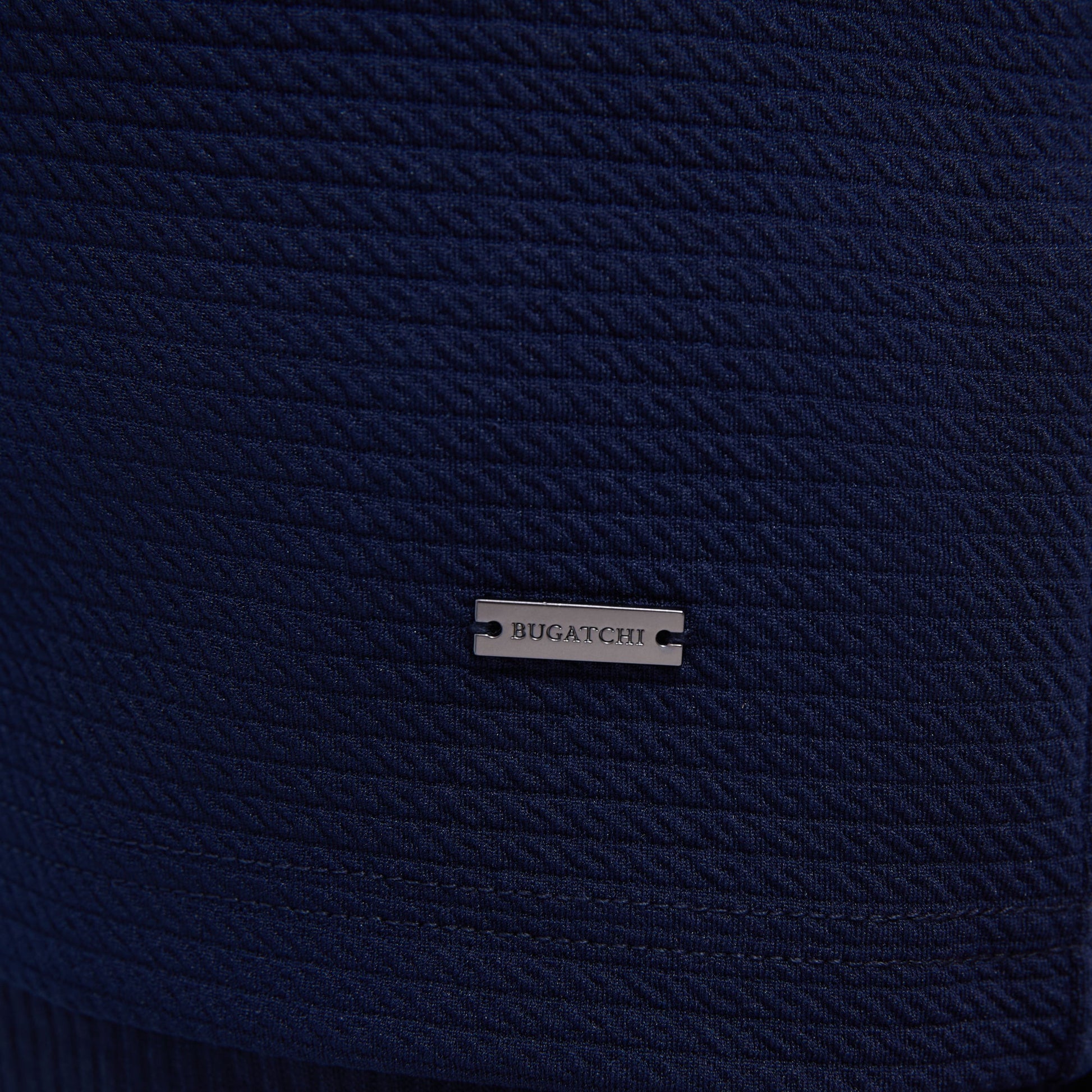 Bugatchi Textured Performance Quarter-Zip Pullover Navy